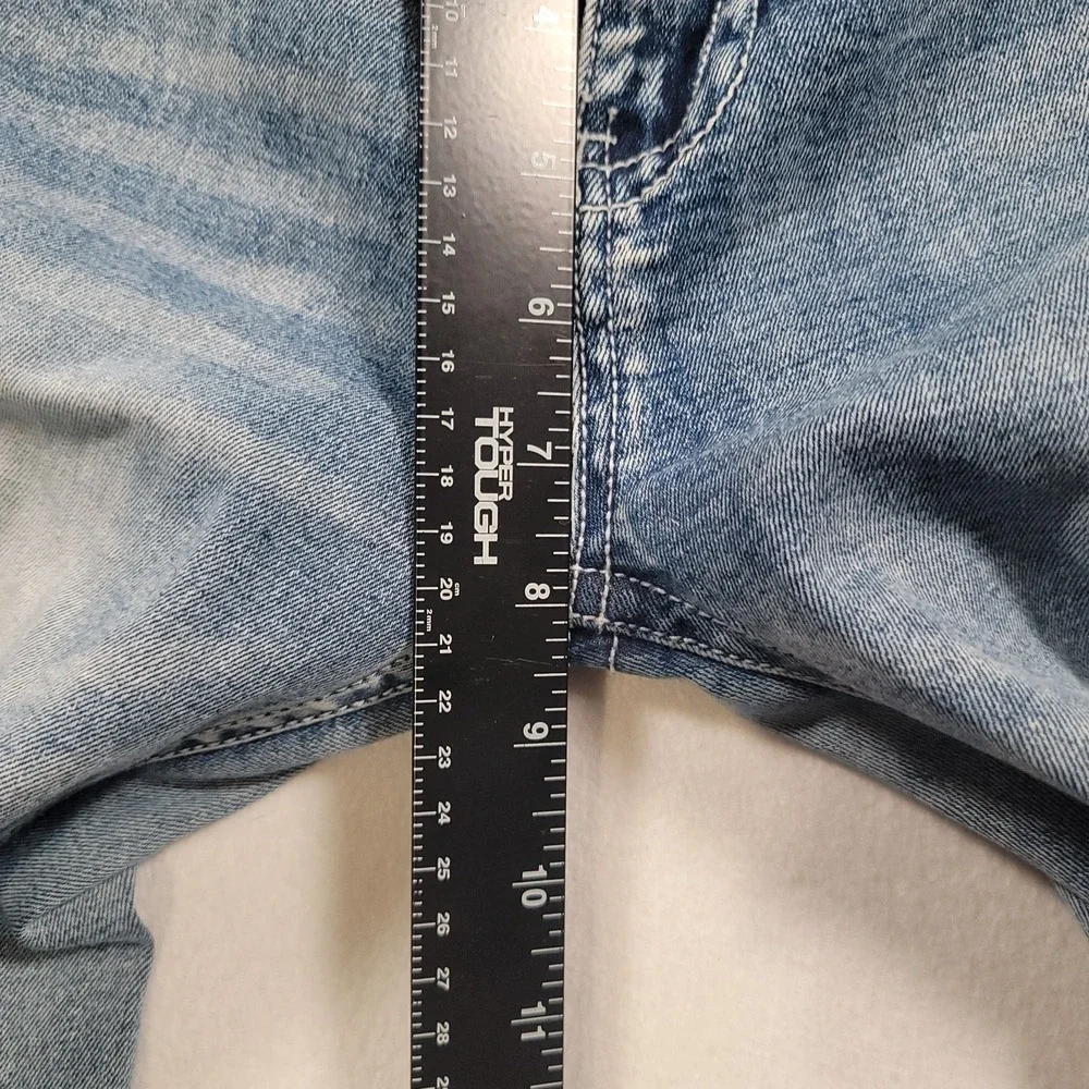 Platinum Plush Women Jeans‎ Size 9 Bootcut Blue Denim Studded Pockets